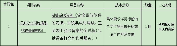 诏安分公司制播系统设备采购项目标前询价公告.png